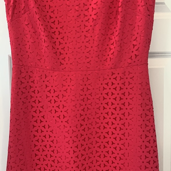 J crew pink laser cut cap sleeve dress size 2 - Picture 4 of 8